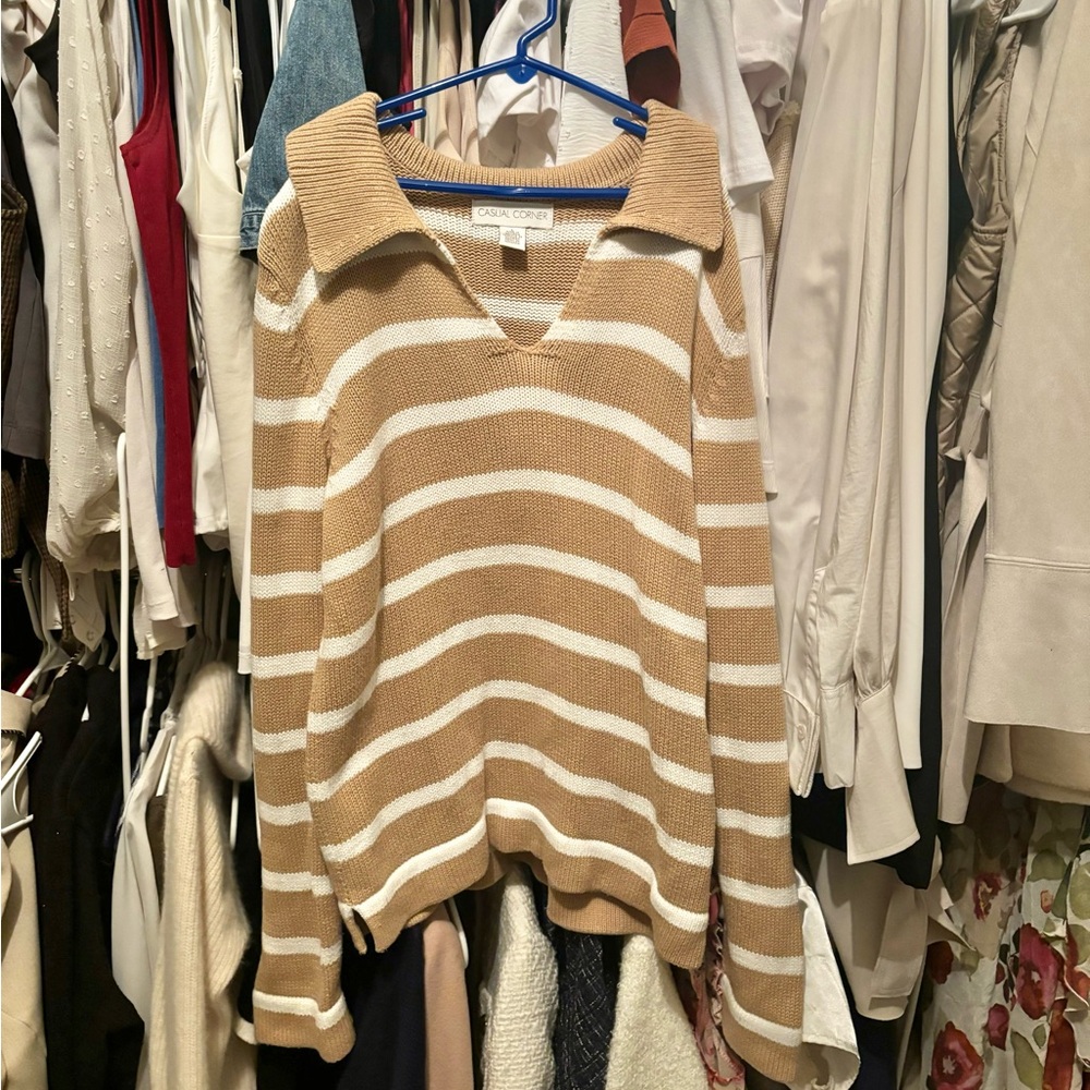 Striped Collar Sweater